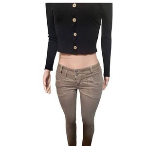Cici denim Women's mid-rise Tan skinny ankle pants size M